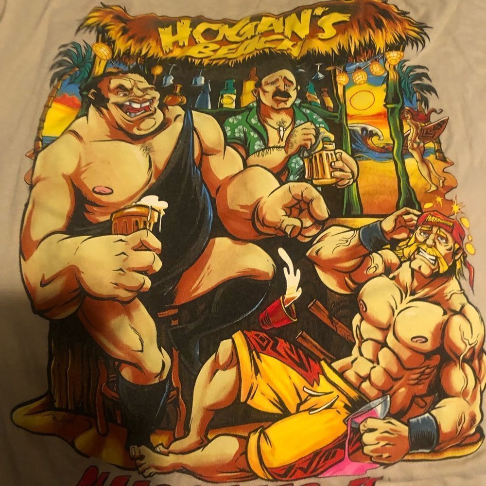 Vintage wrestling wwe wwf T-shirt hulk hogan Andre the giant